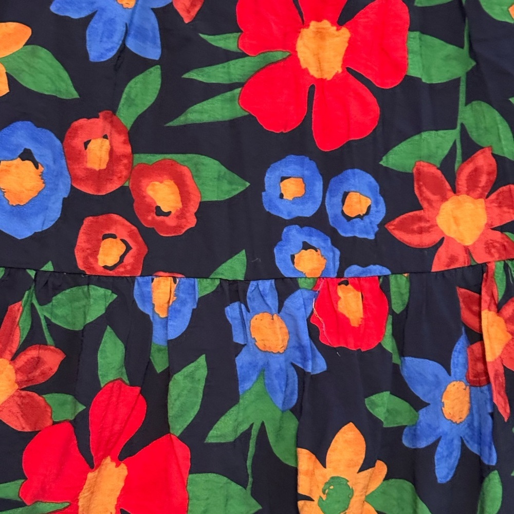Skies Are Blue Navy Floral Maxi Dress Small Boho Cottagecore Summer - Picture 6 of 6